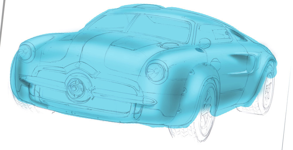 gt'49，industrial design，sketch，automobile，Hand drawn，