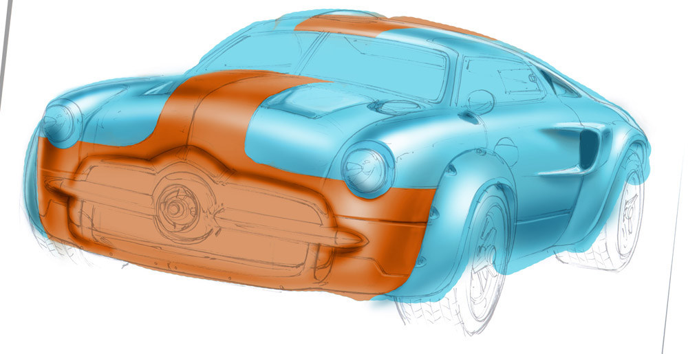 gt'49，industrial design，sketch，automobile，Hand drawn，