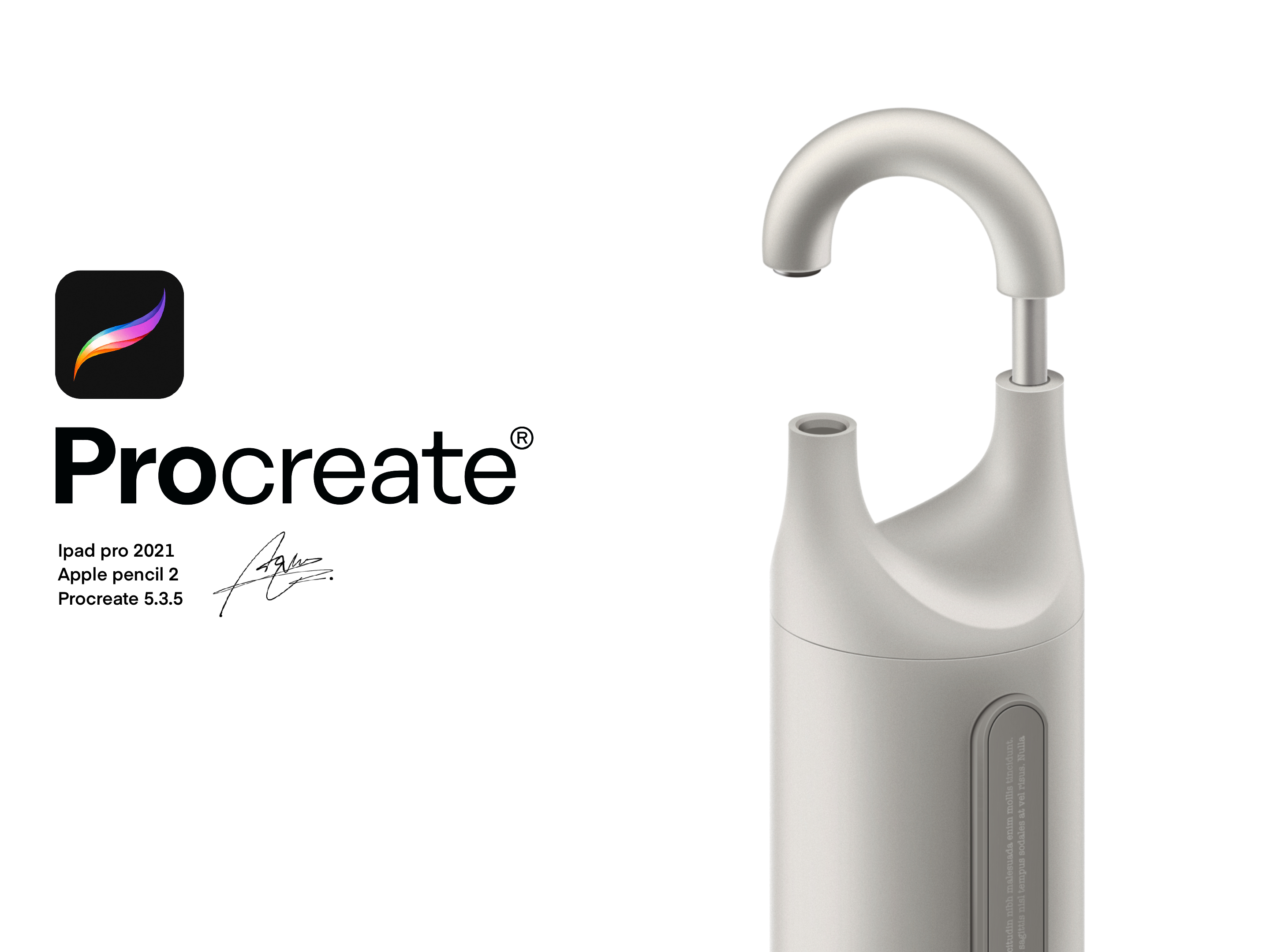 Procreate，industrial design，Ubee ，