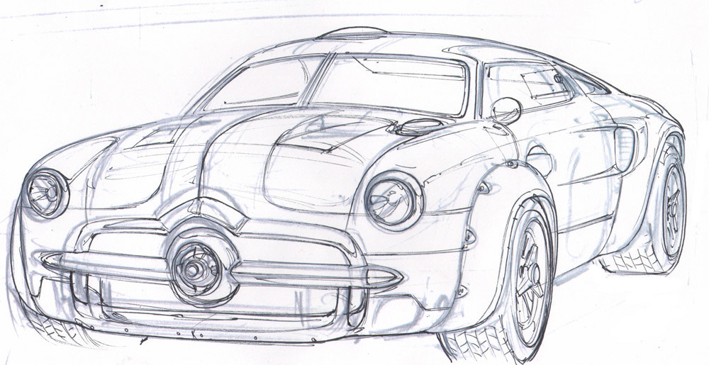 gt'49，industrial design，sketch，automobile，Hand drawn，