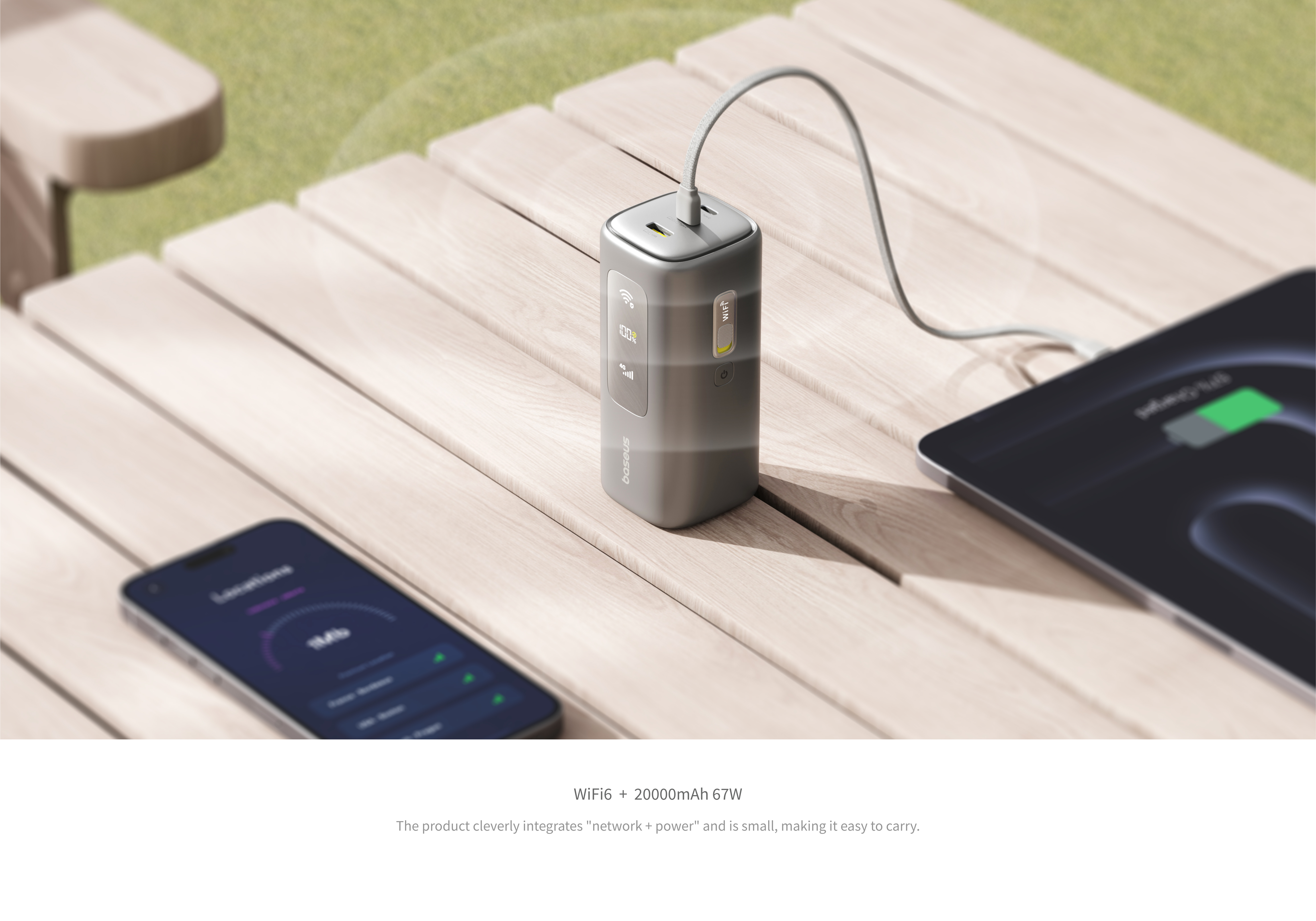 wifi，Portable WiFi，portable battery，Mifi，All-in-one mobile power supply，Travel charging，Golden Point Design Award，charge，