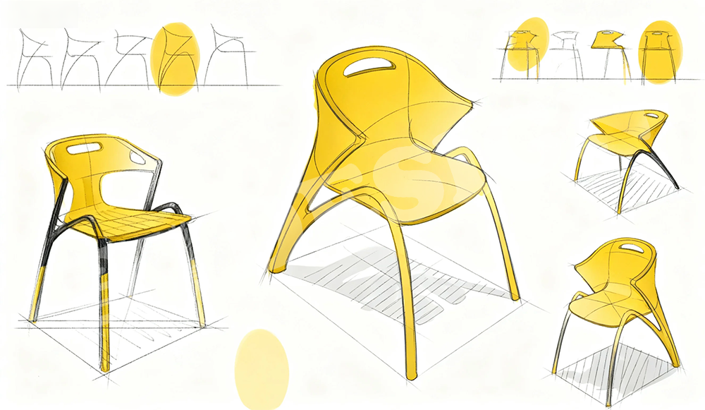 Outdoor supplies，Dining chair，Leisure chair design，furniture design ，