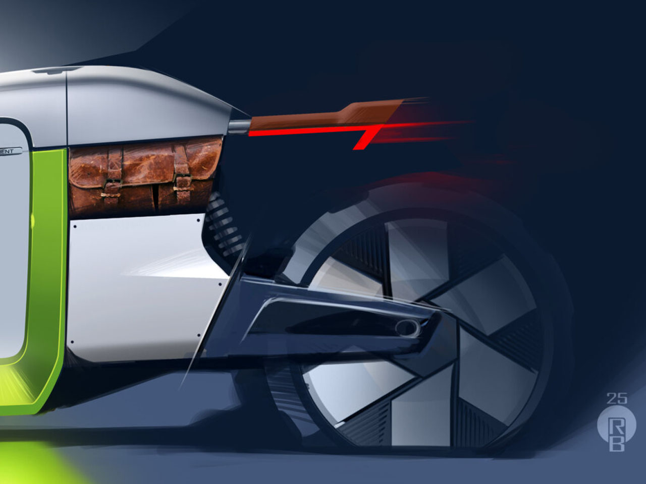 SKODA，Slavia B，Electric motorcycle，Racing coffee，Diamond Frame，