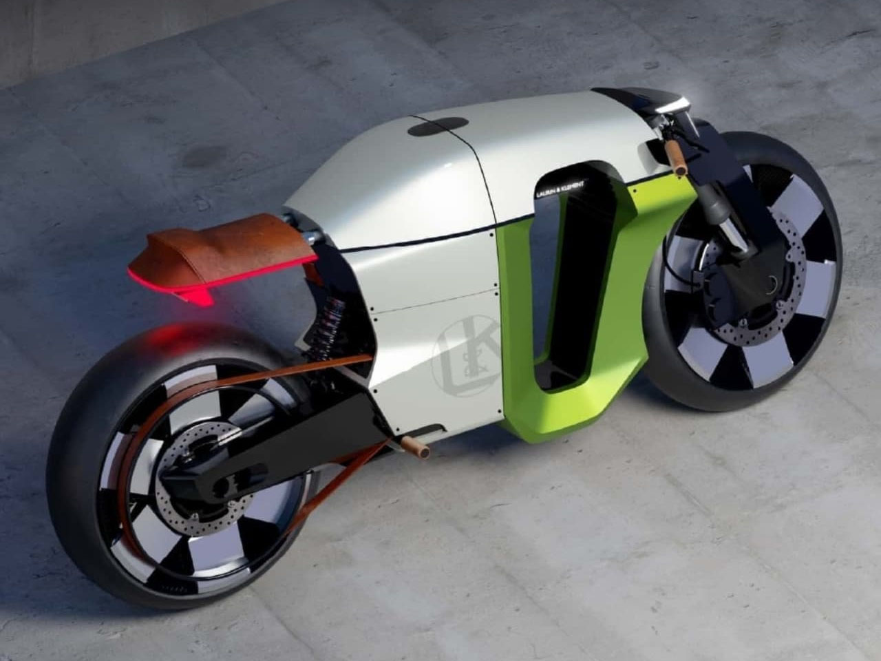 SKODA，Slavia B，Electric motorcycle，Racing coffee，Diamond Frame，