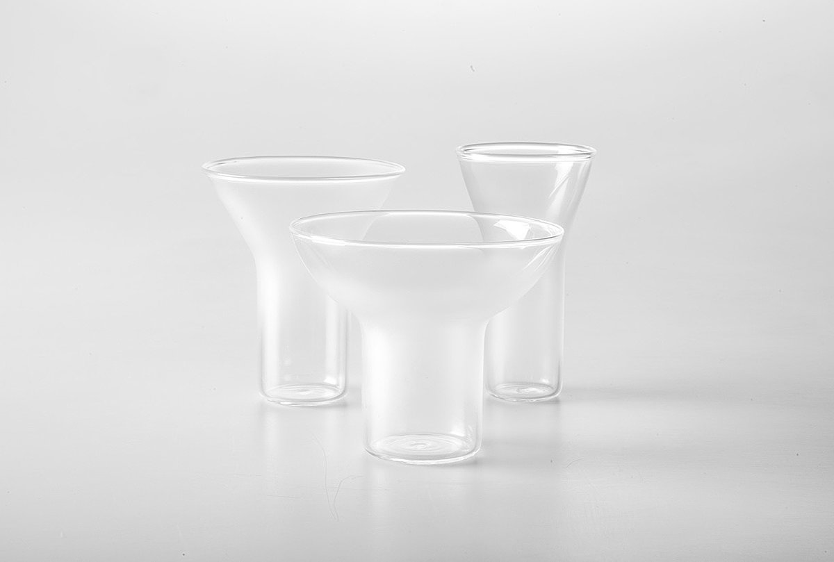杯子，鸡尾酒杯，Cordialino，复古，意大利，三色，玻璃，