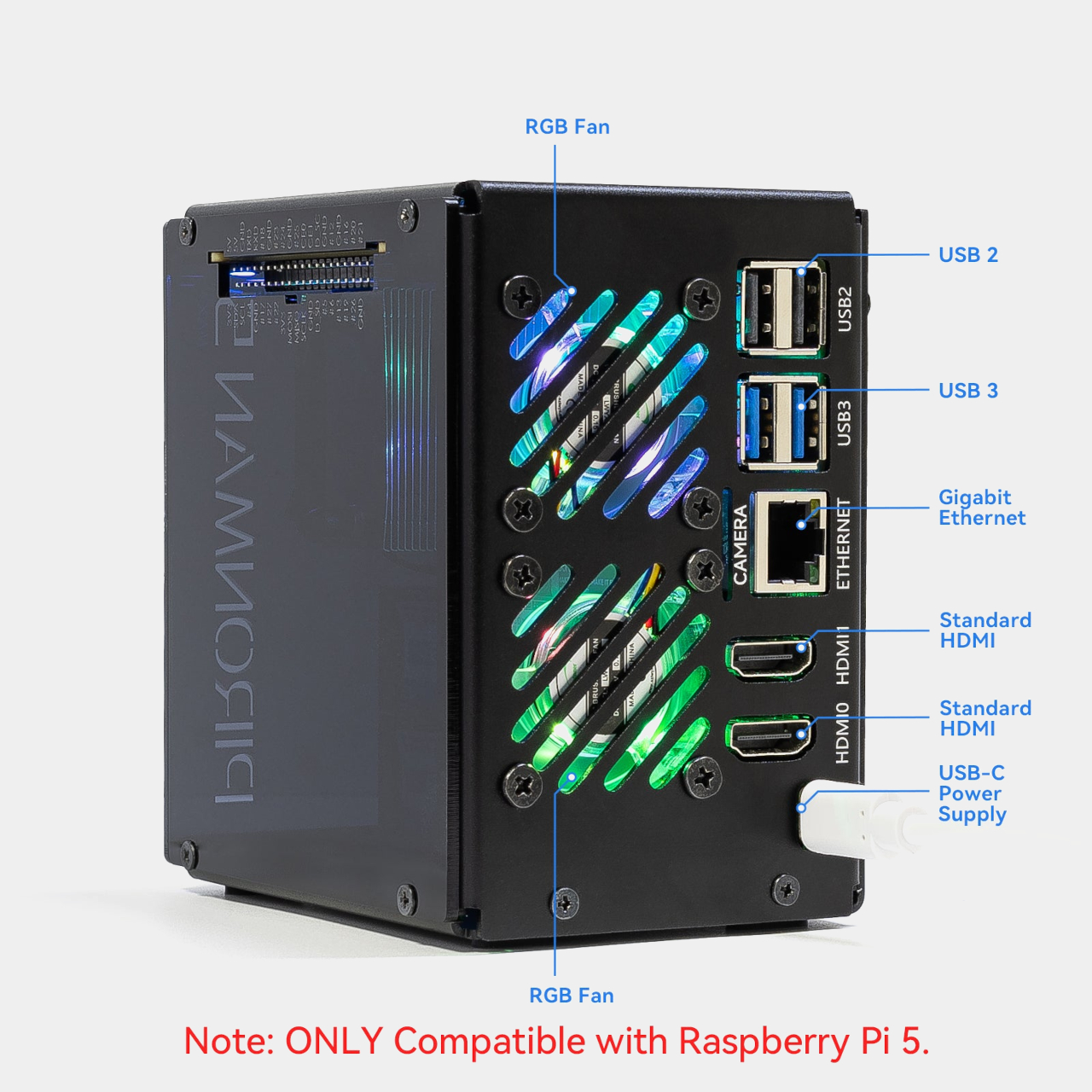 Desktop Chassis，Mini host，PocketMate，Active heat dissipation，Raspberry Pi，
