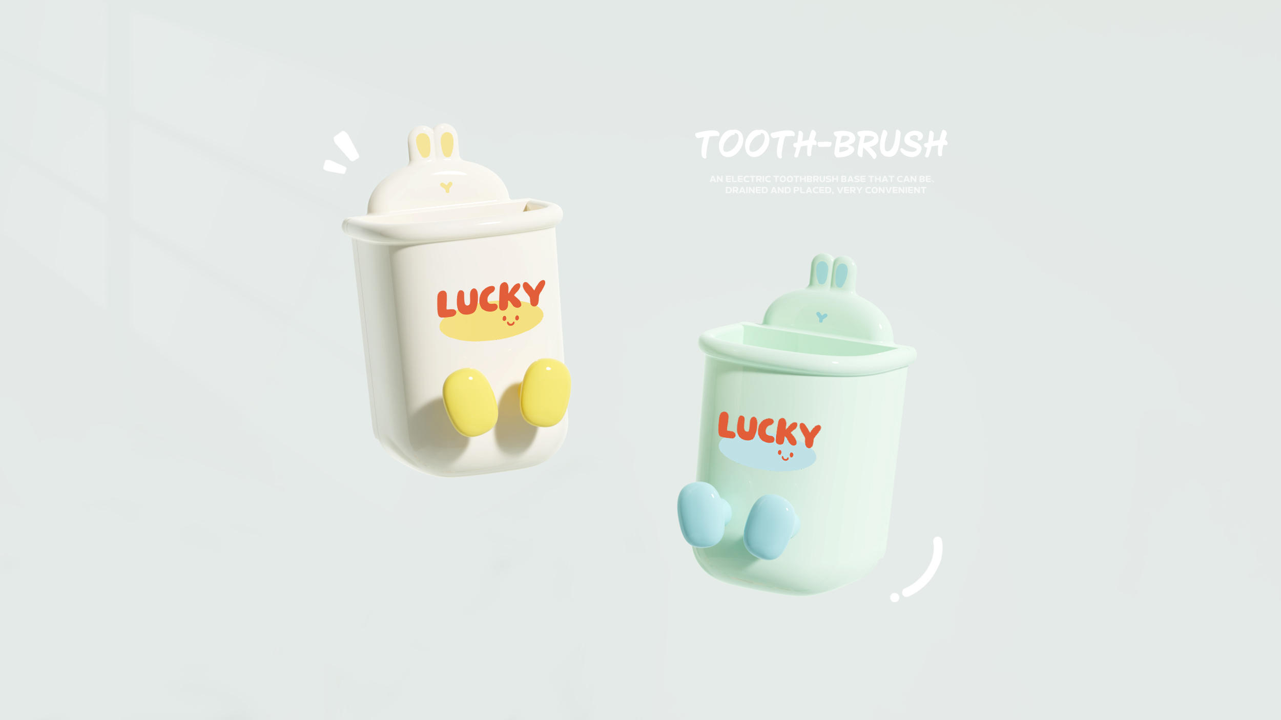 Toothbrush holder，rabbit，Draining，Receive，