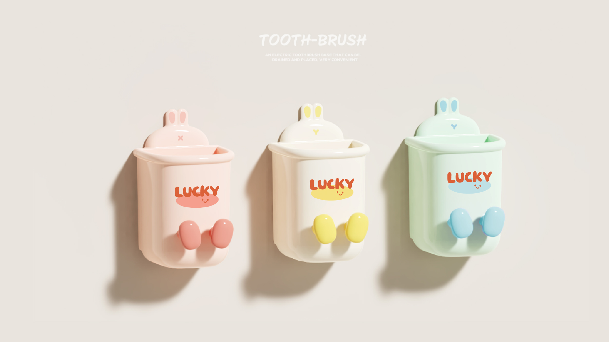 Toothbrush holder，rabbit，Draining，Receive，