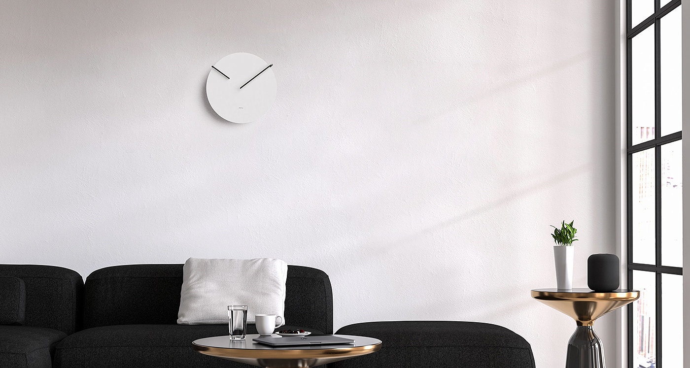 白色，IMNU，Wall Clock，时间，钟表，