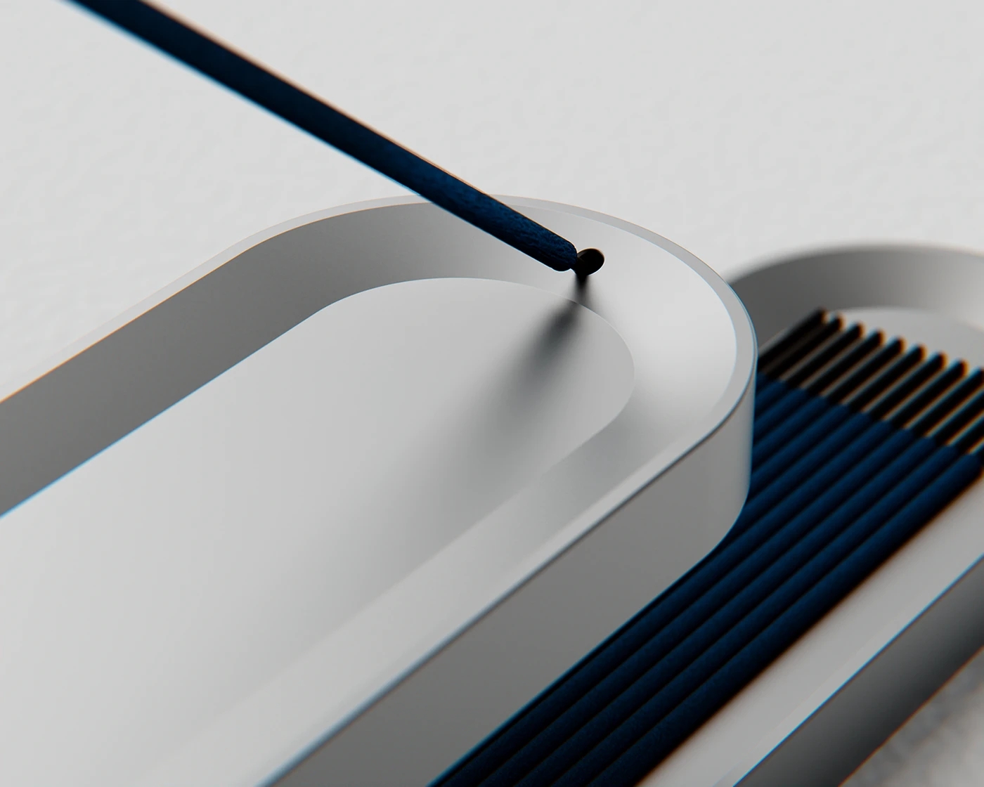 CNC aluminum incense insert，Minimalist incense seat，Anti-roll ash trough，Modern incense，Metal Crafts，