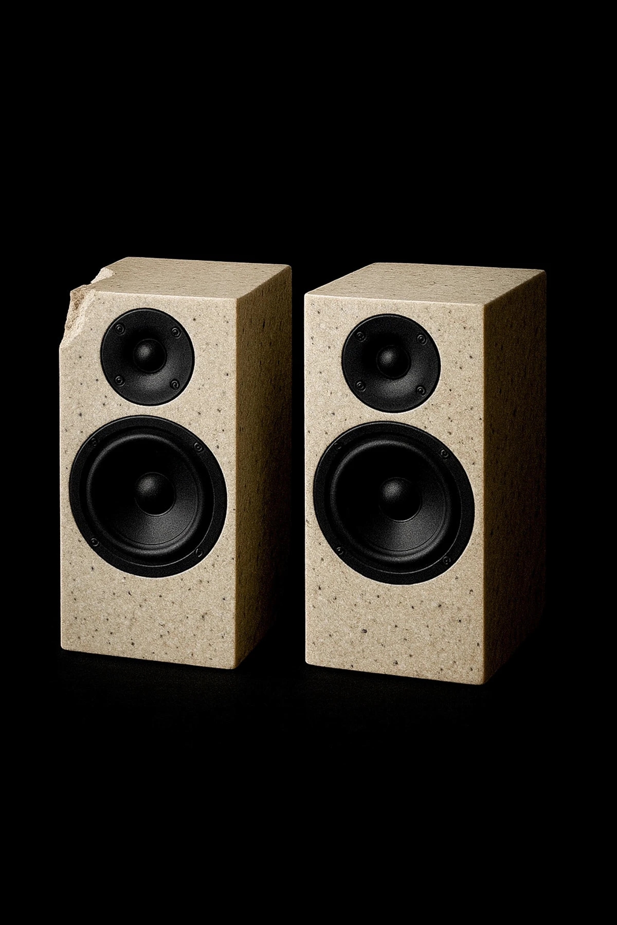 Limited edition，Ron Arad，Recycled Plastic Record Player，concrete turntable，Eco-friendly black glue，