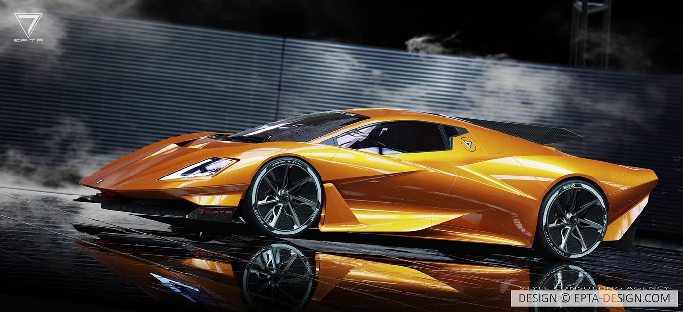 EPTA Phoenix，Sci-fi rendering，Superrun Concept，Geometric End Frame，