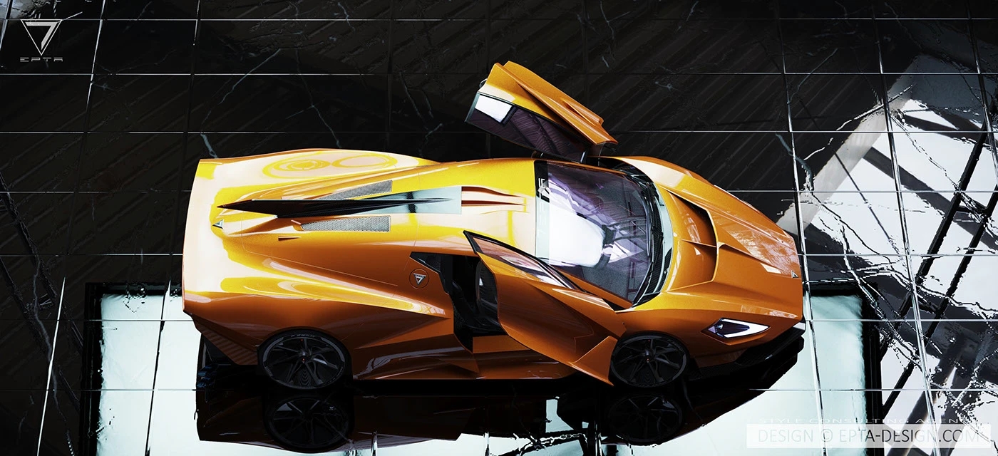 EPTA Phoenix，Sci-fi rendering，Superrun Concept，Geometric End Frame，
