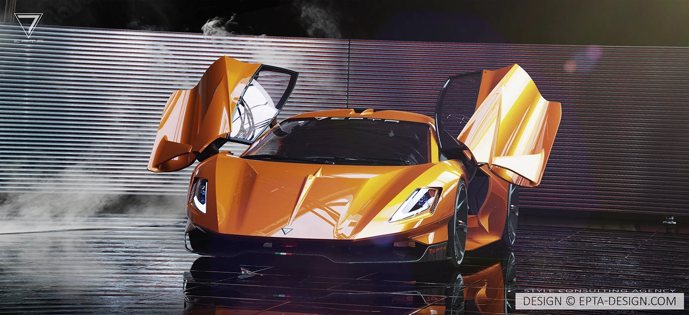 EPTA Phoenix，Sci-fi rendering，Superrun Concept，Geometric End Frame，