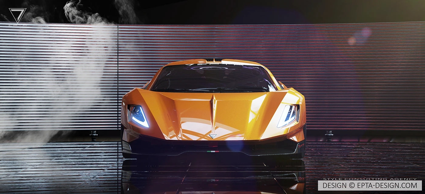 EPTA Phoenix，Sci-fi rendering，Superrun Concept，Geometric End Frame，