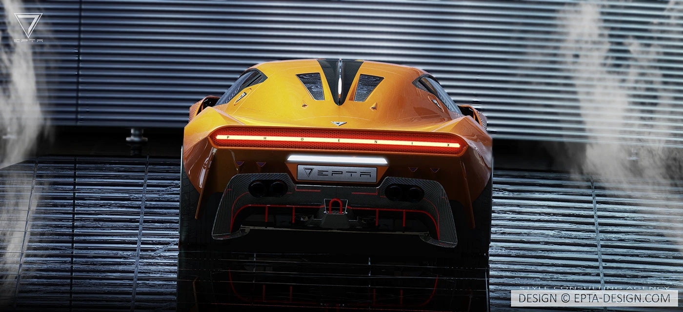 EPTA Phoenix，Sci-fi rendering，Superrun Concept，Geometric End Frame，