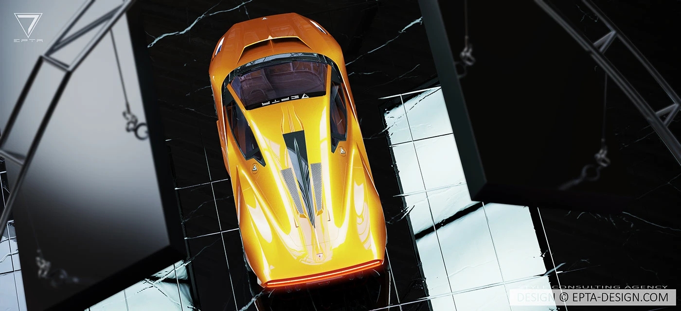 EPTA Phoenix，Sci-fi rendering，Superrun Concept，Geometric End Frame，