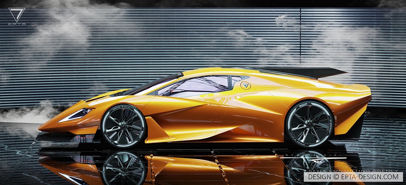 EPTA Phoenix，Sci-fi rendering，Superrun Concept，Geometric End Frame，