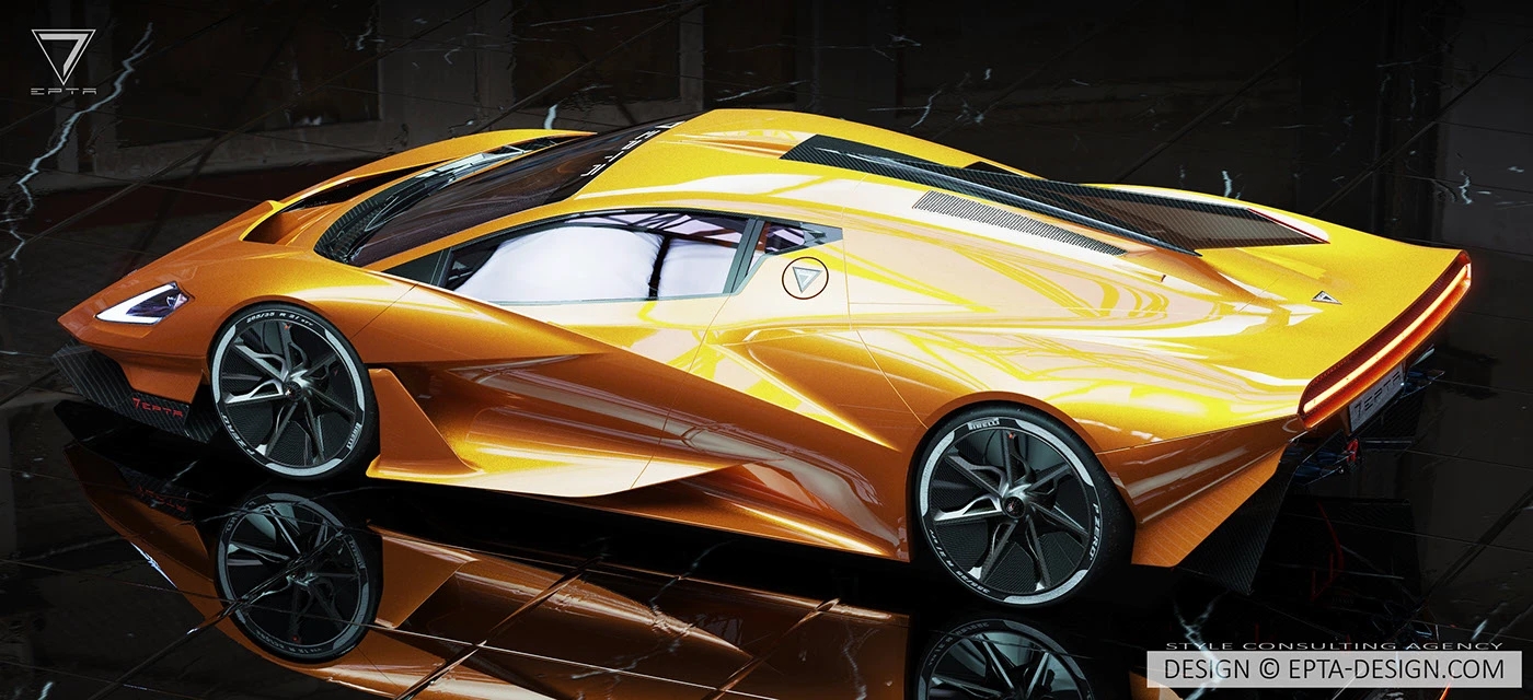 EPTA Phoenix，Sci-fi rendering，Superrun Concept，Geometric End Frame，