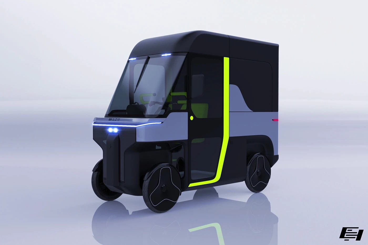Electric vehicle，Quad Go，AZR Engineering，Modular body，Four-wheel design，