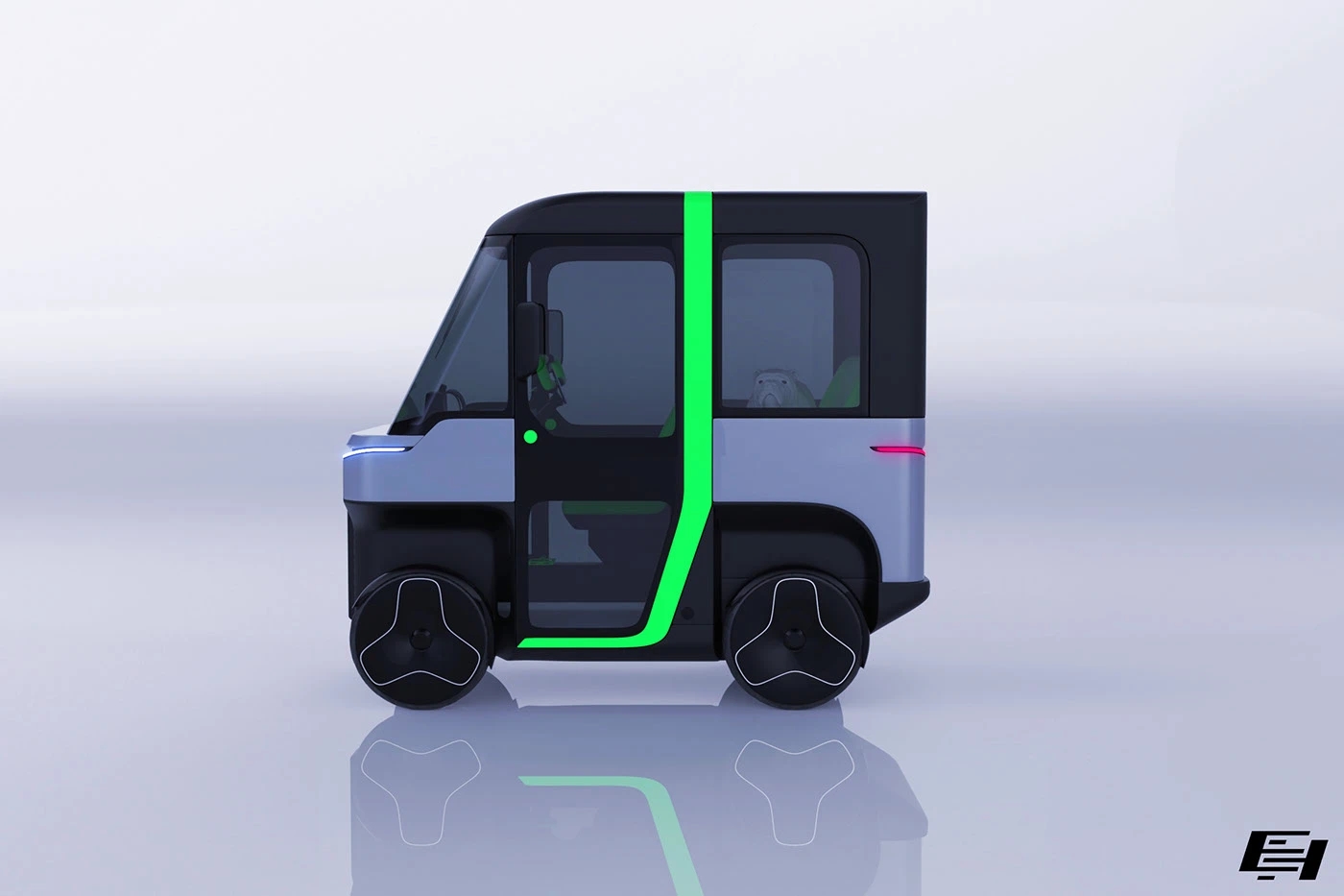 Electric vehicle，Quad Go，AZR Engineering，Modular body，Four-wheel design，