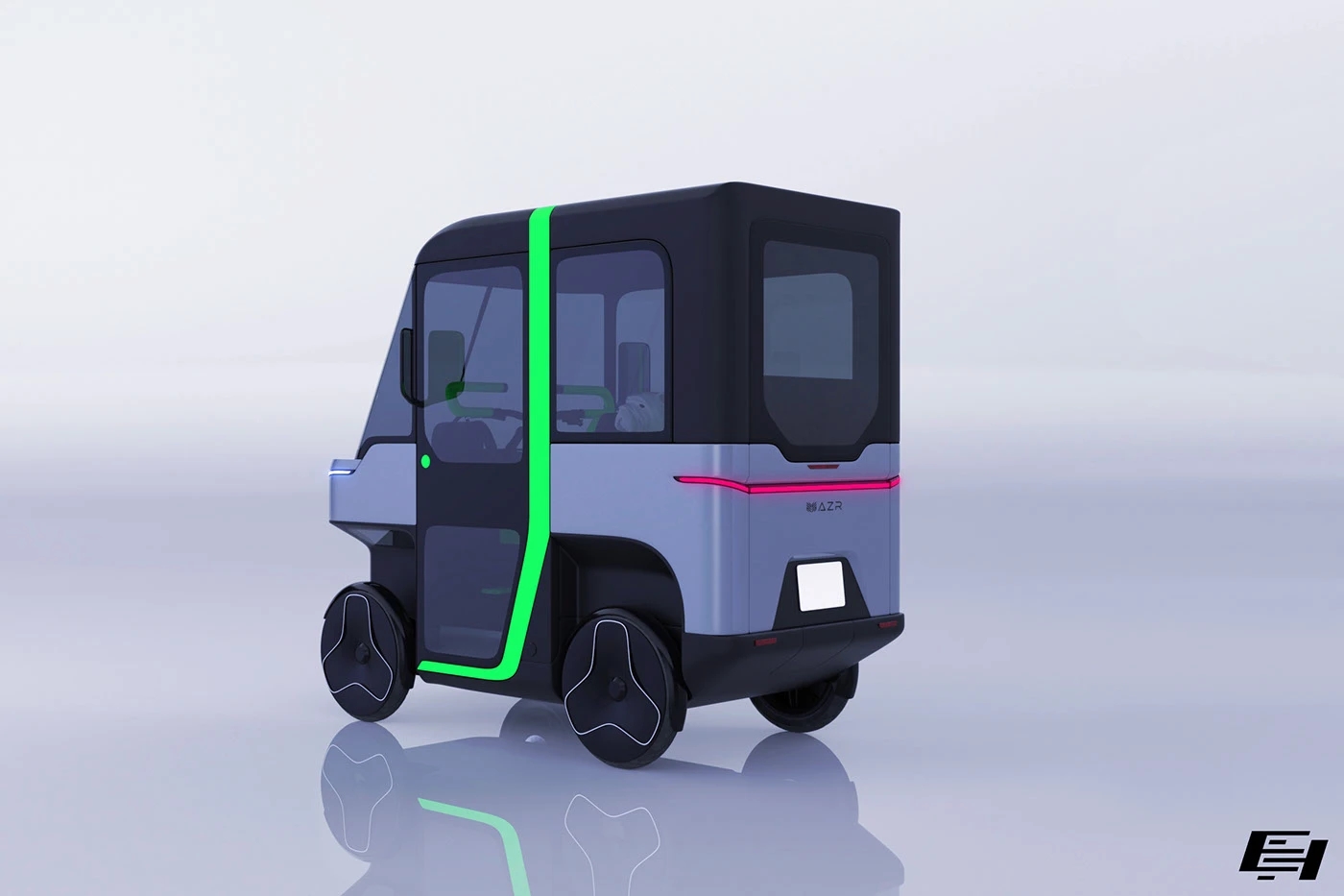 Electric vehicle，Quad Go，AZR Engineering，Modular body，Four-wheel design，