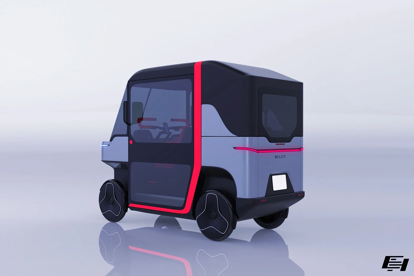 Electric vehicle，Quad Go，AZR Engineering，Modular body，Four-wheel design，