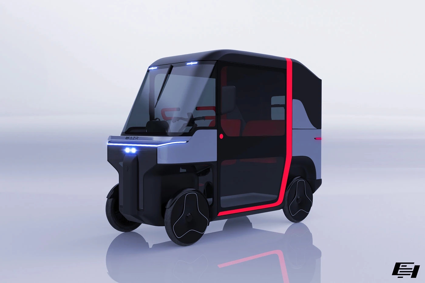 Electric vehicle，Quad Go，AZR Engineering，Modular body，Four-wheel design，