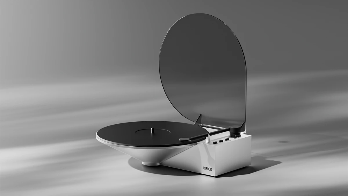 Memphis，Geometric vinyl machine，Brick Turntable，post-modern wind，