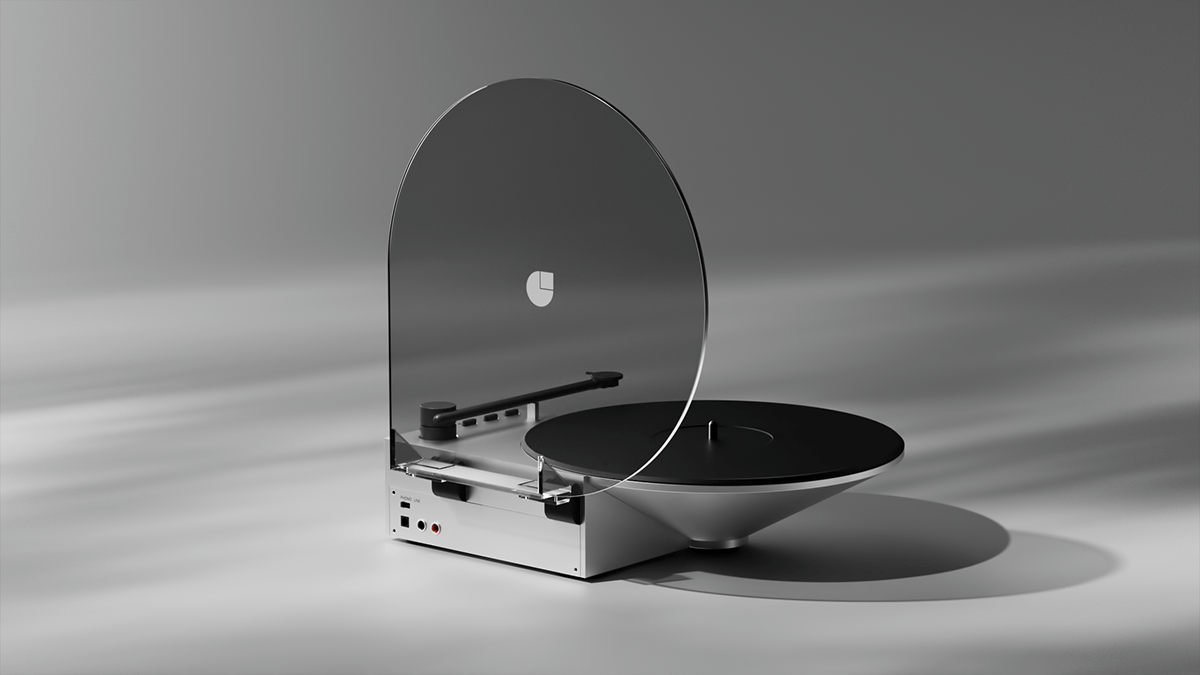 Memphis，Geometric vinyl machine，Brick Turntable，post-modern wind，