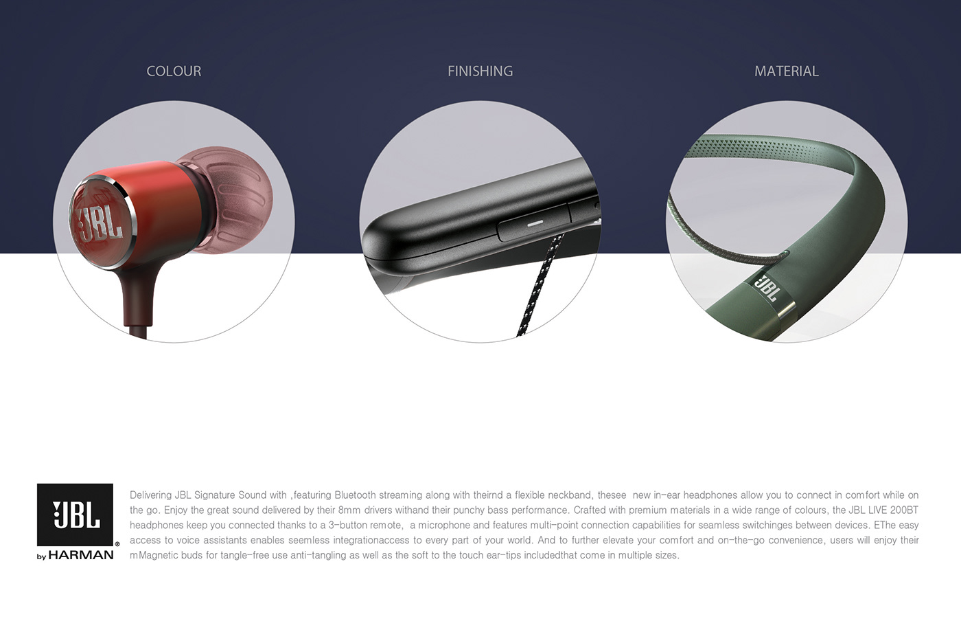 JBL LIVE 200BT，jbl，headset，wireless，Multicolor，