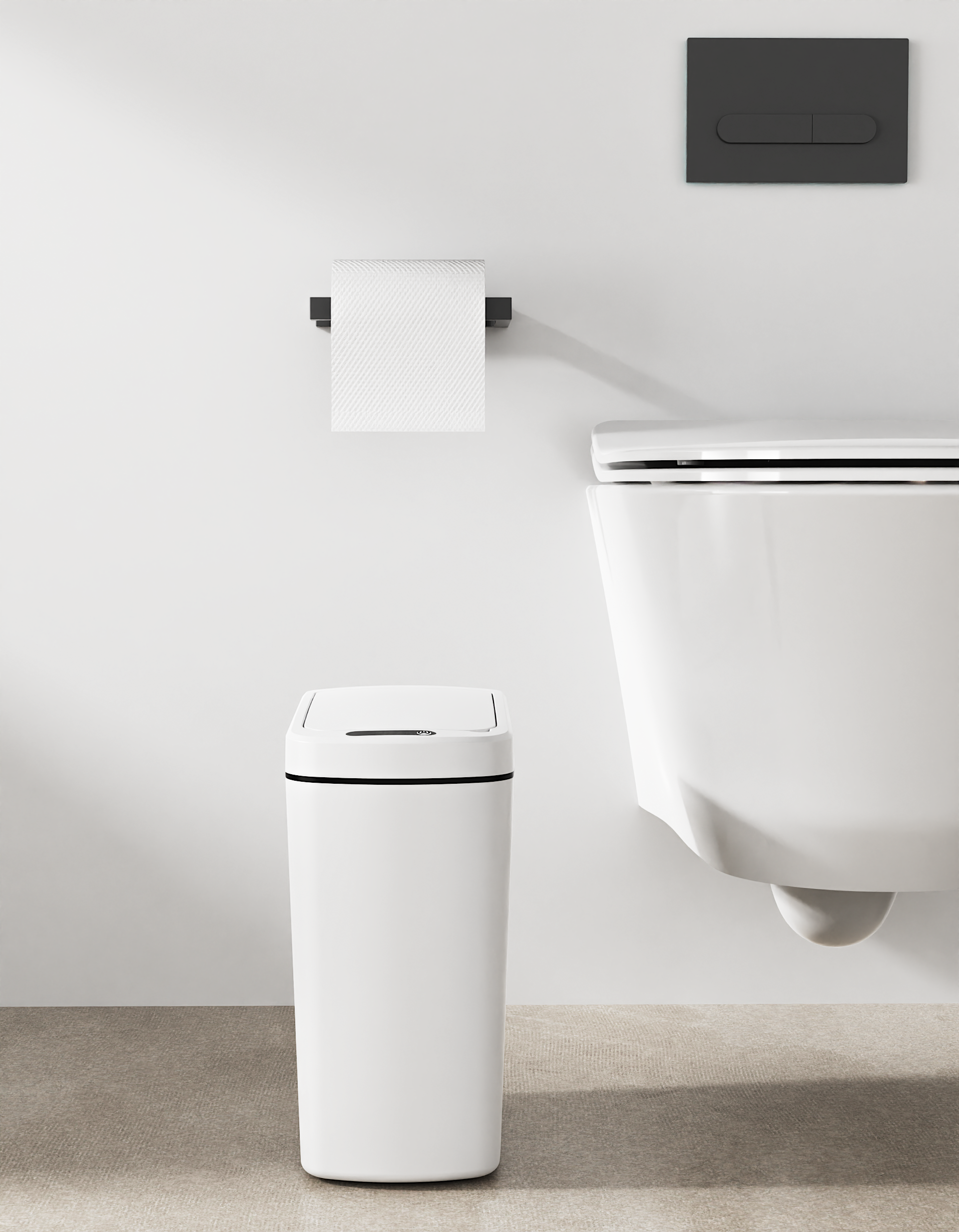 trash can; waterproof; automatic flip cover; ultraviolet sterilization，