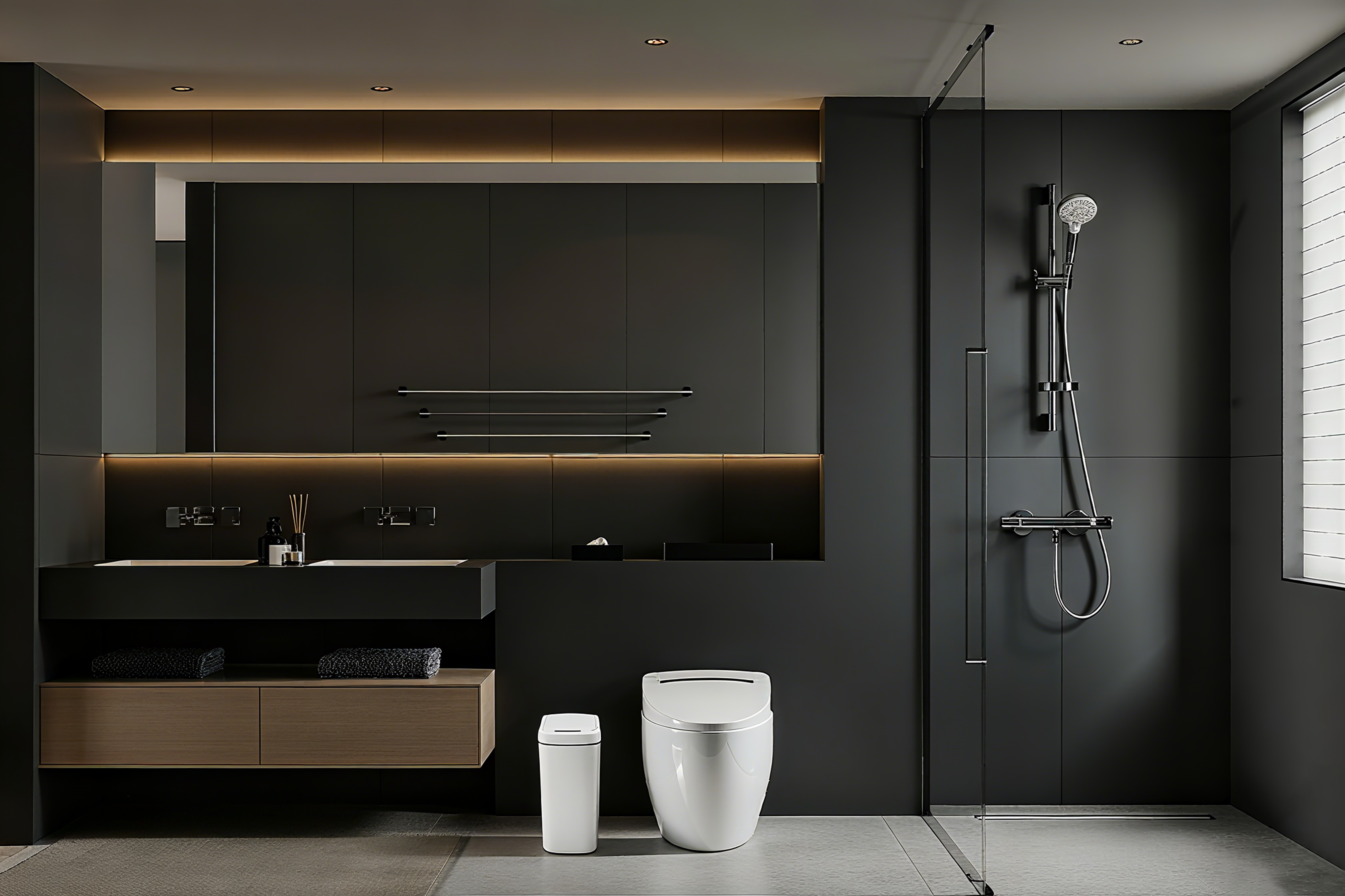 trash can; waterproof; automatic flip cover; ultraviolet sterilization，