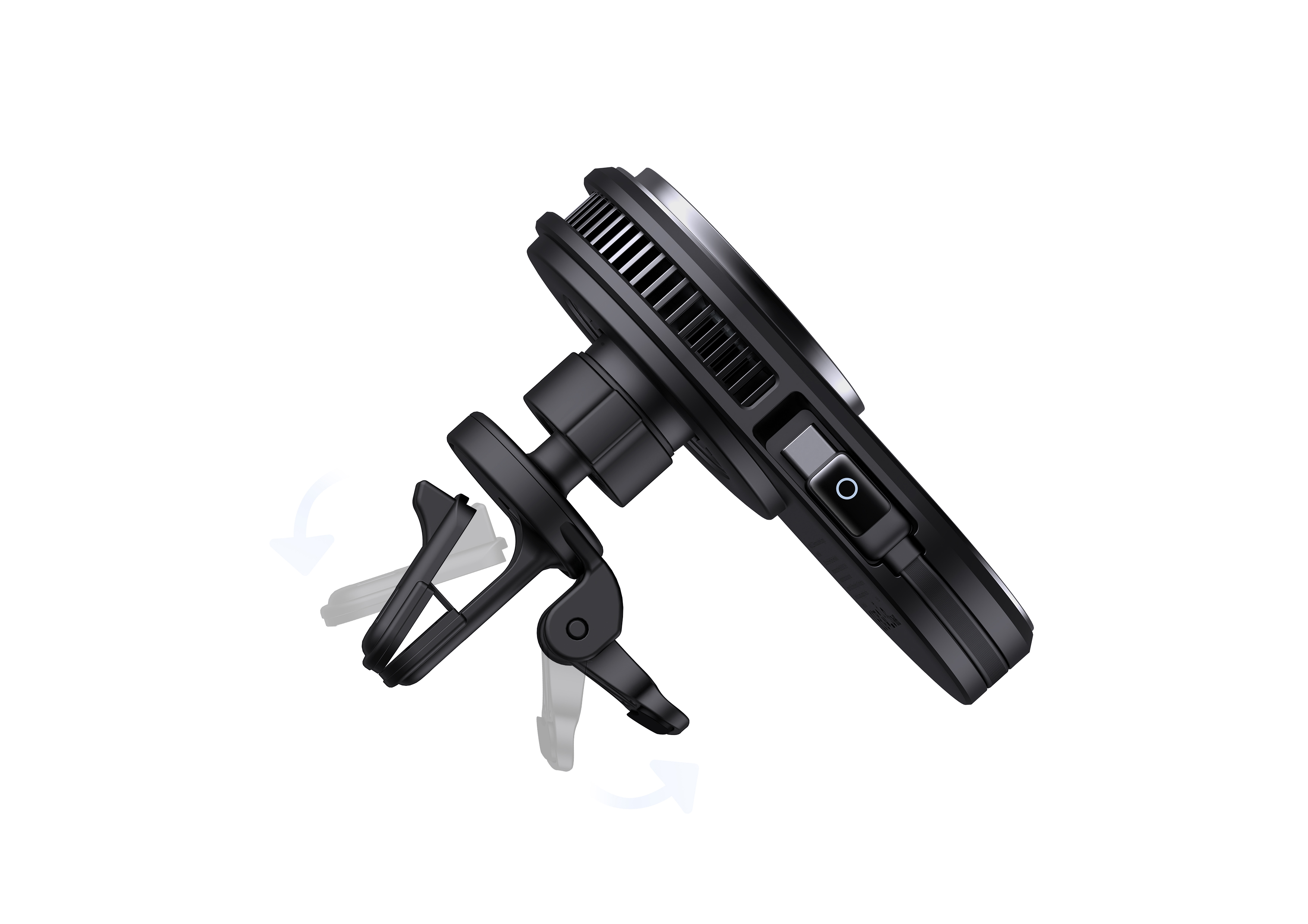 Qi2.2 wireless charging，TEC Semiconductor Active Cooling Technology，Telescopic cable module for retractable storage，Light interaction，Ultra-thin turbo fan，Robust new bracket，Compatible with Apple 17 fast charge，Family design，