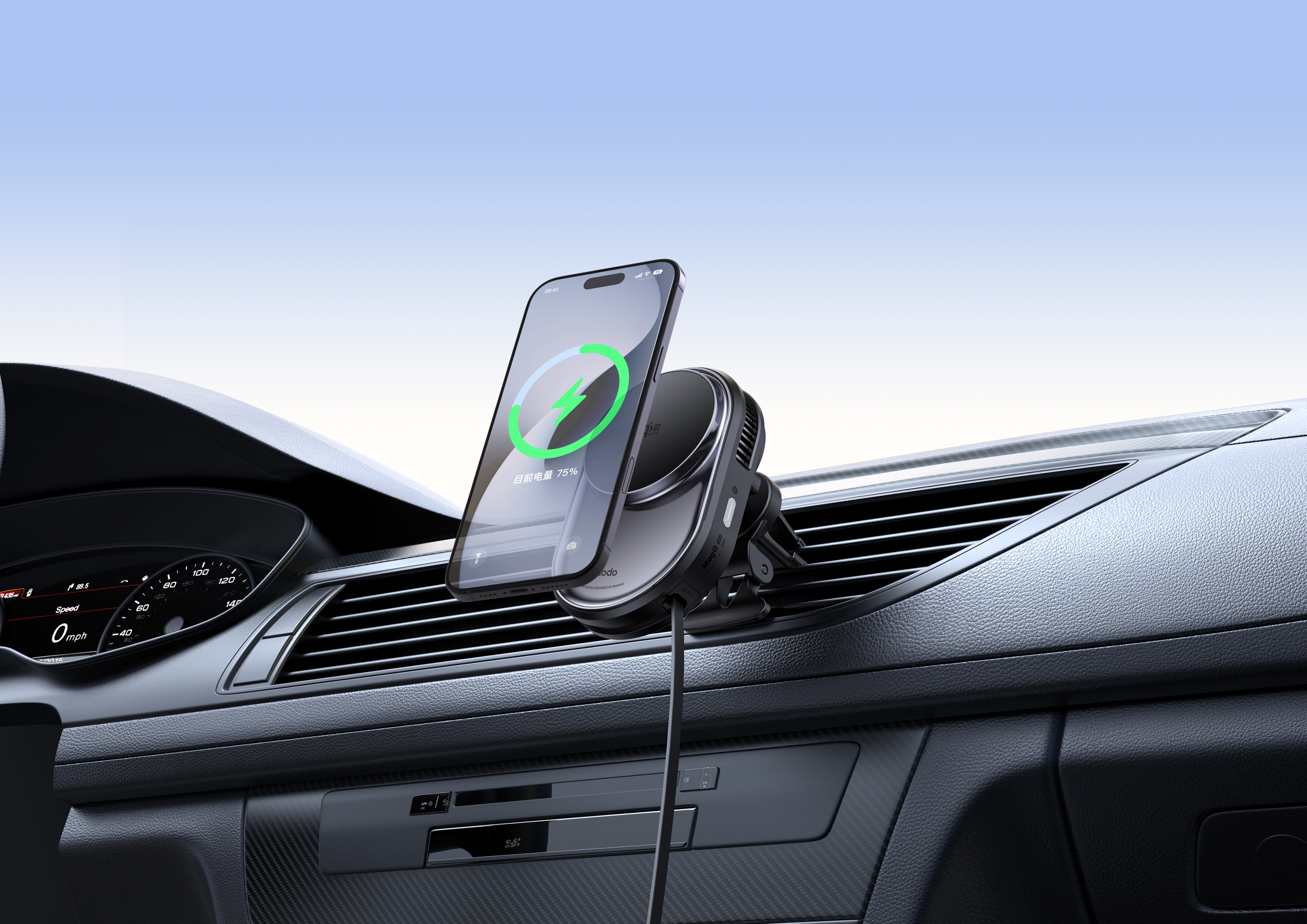 Qi2.2 wireless charging，TEC Semiconductor Active Cooling Technology，Telescopic cable module for retractable storage，Light interaction，Ultra-thin turbo fan，Robust new bracket，Compatible with Apple 17 fast charge，Family design，