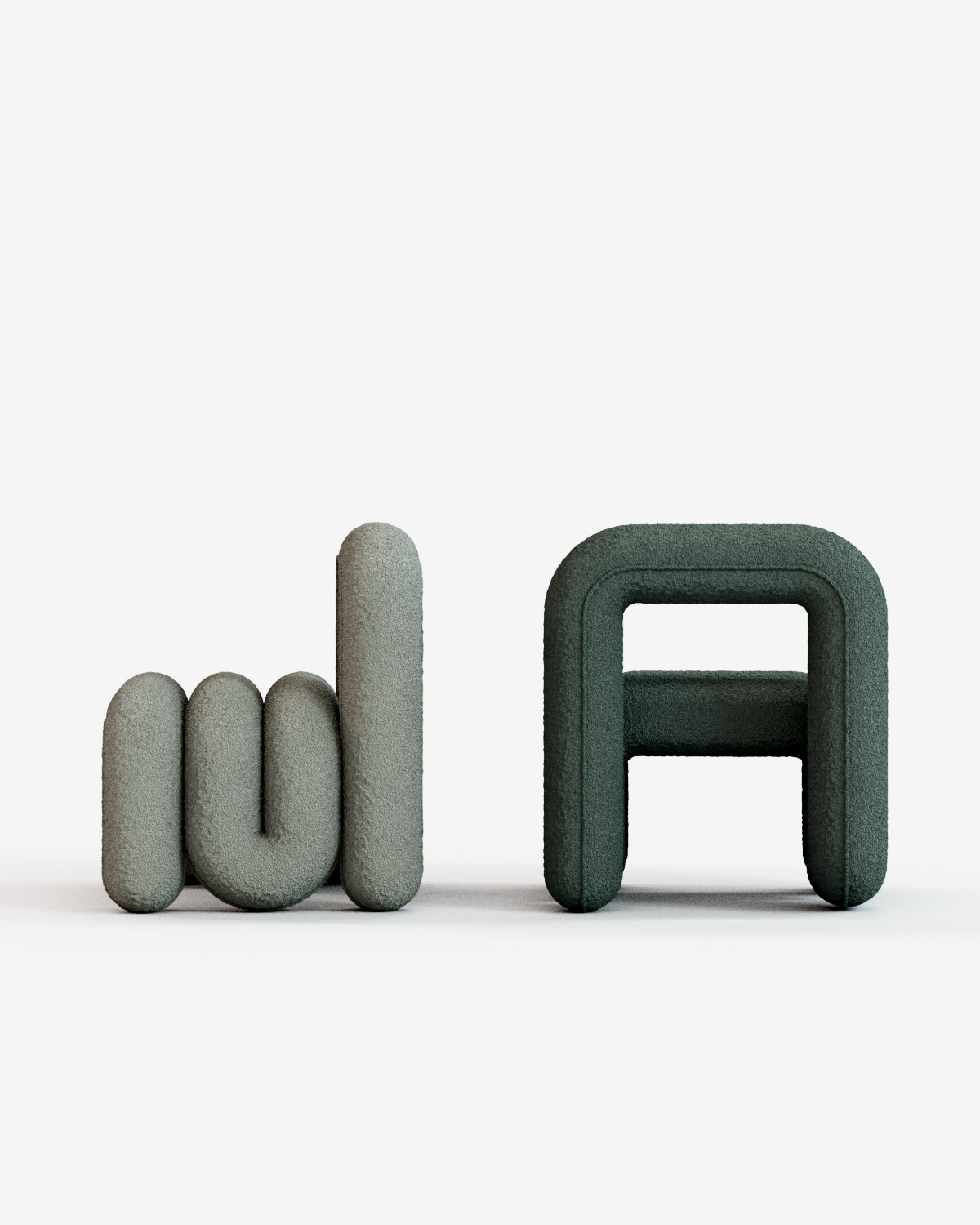 Qurva，Furniture Sculpture，sense of lightness，Modular design，Modern design，