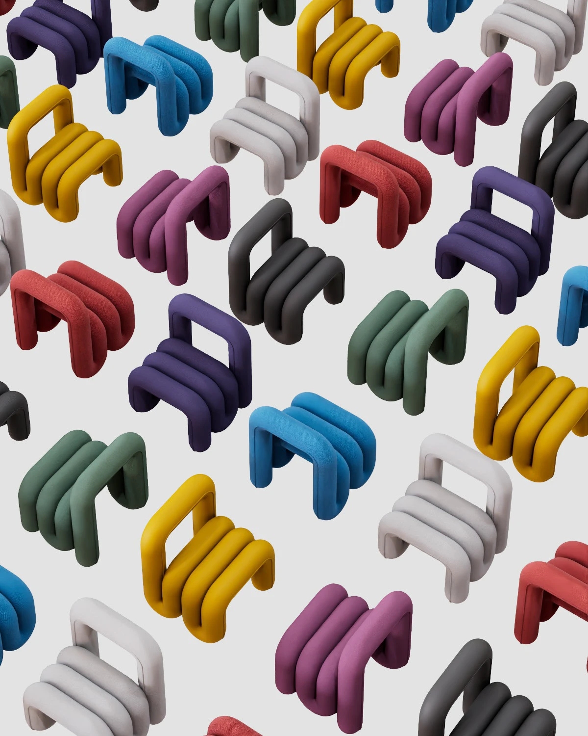 Qurva，Furniture Sculpture，sense of lightness，Modular design，Modern design，