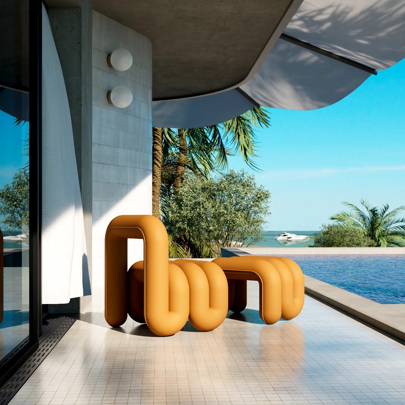 Qurva，Furniture Sculpture，sense of lightness，Modular design，Modern design，