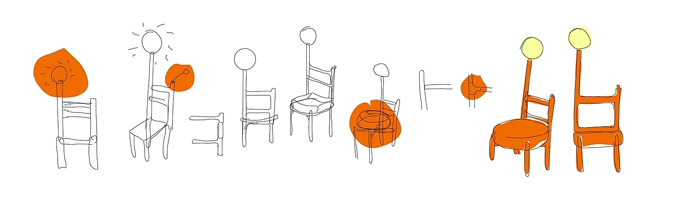 Lumen，Creative seat，light and shadow design，Soft Light，Wireless charging，