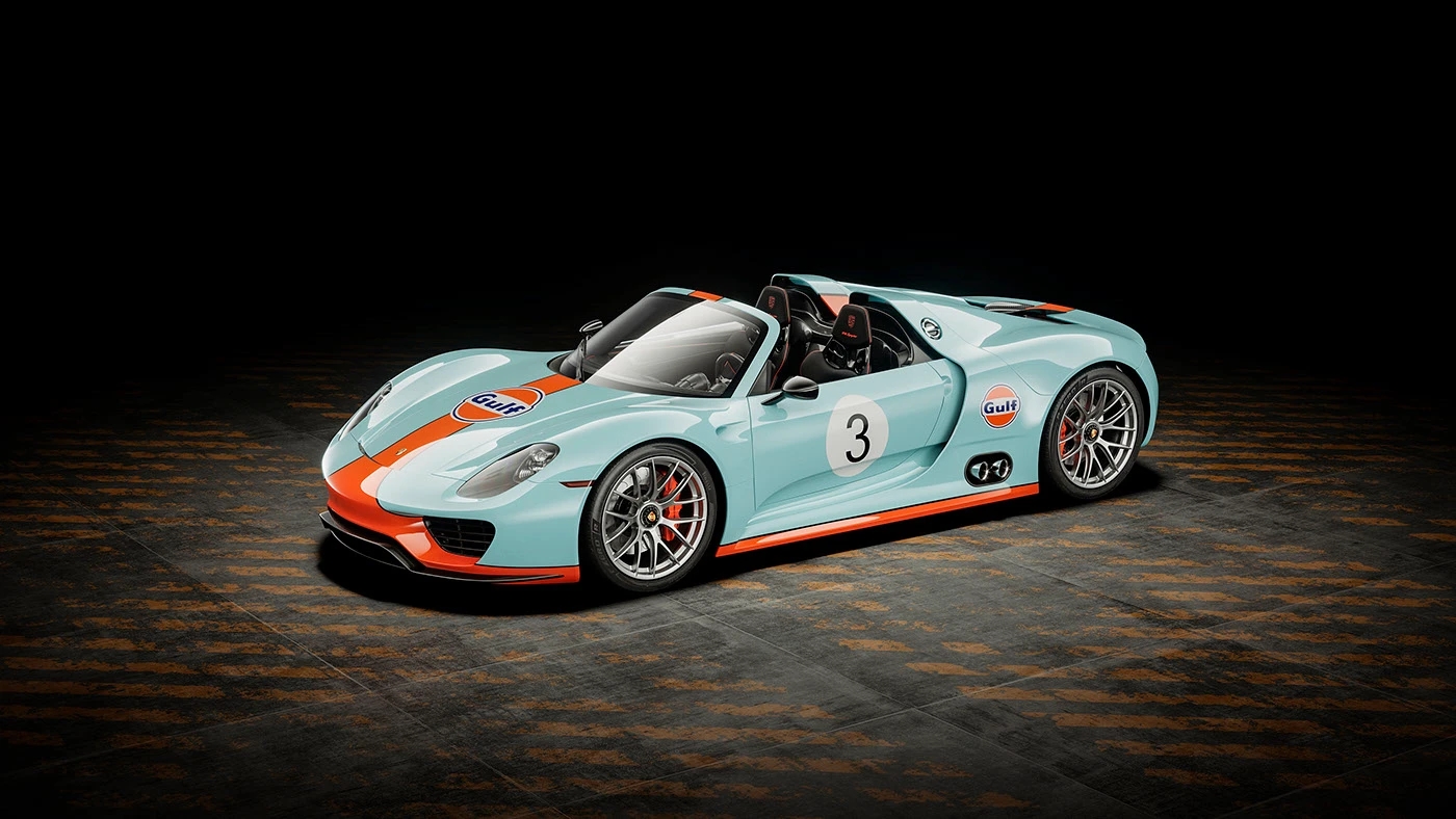 PORSCHE 918，Porsche，classic，Luxury sports car，