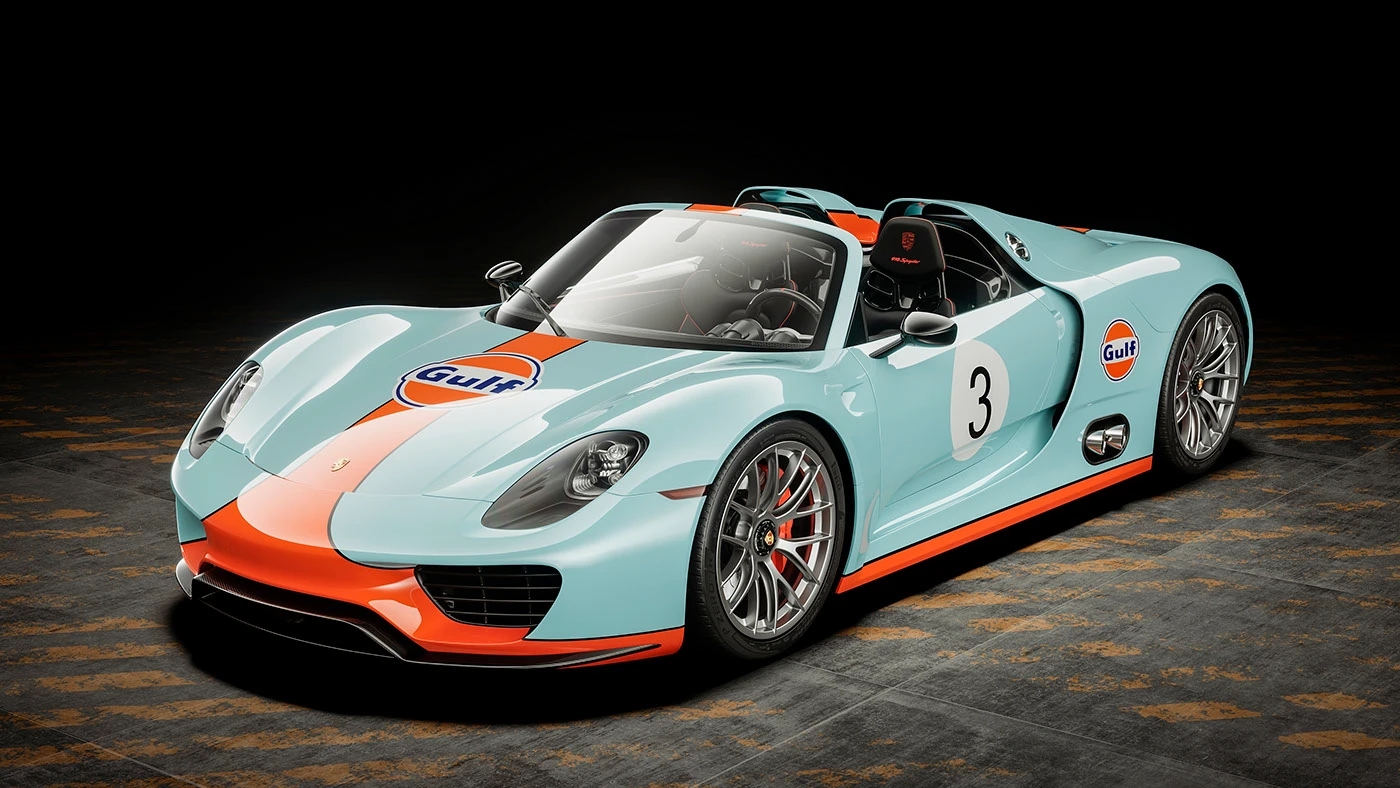 PORSCHE 918，Porsche，classic，Luxury sports car，