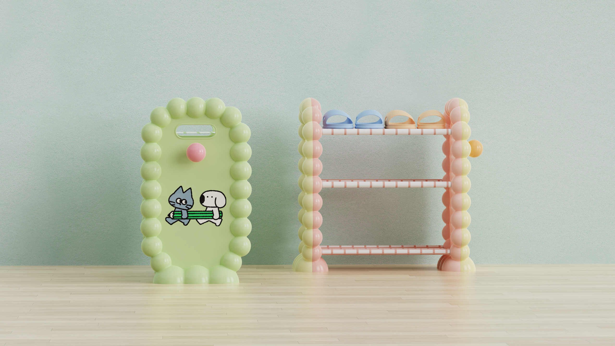 Dormitory slipper rack/shoe rack，