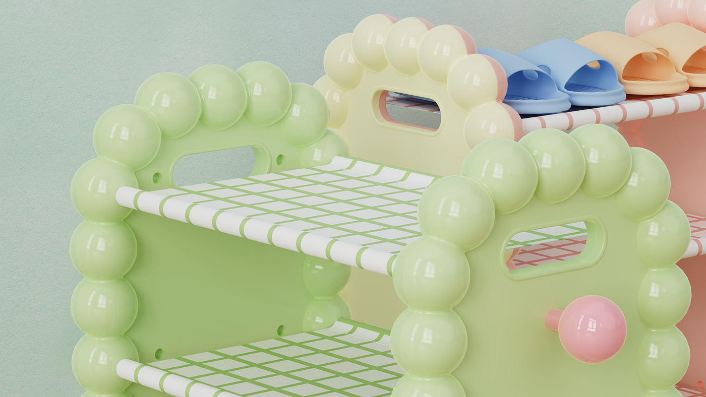 Dormitory slipper rack/shoe rack，