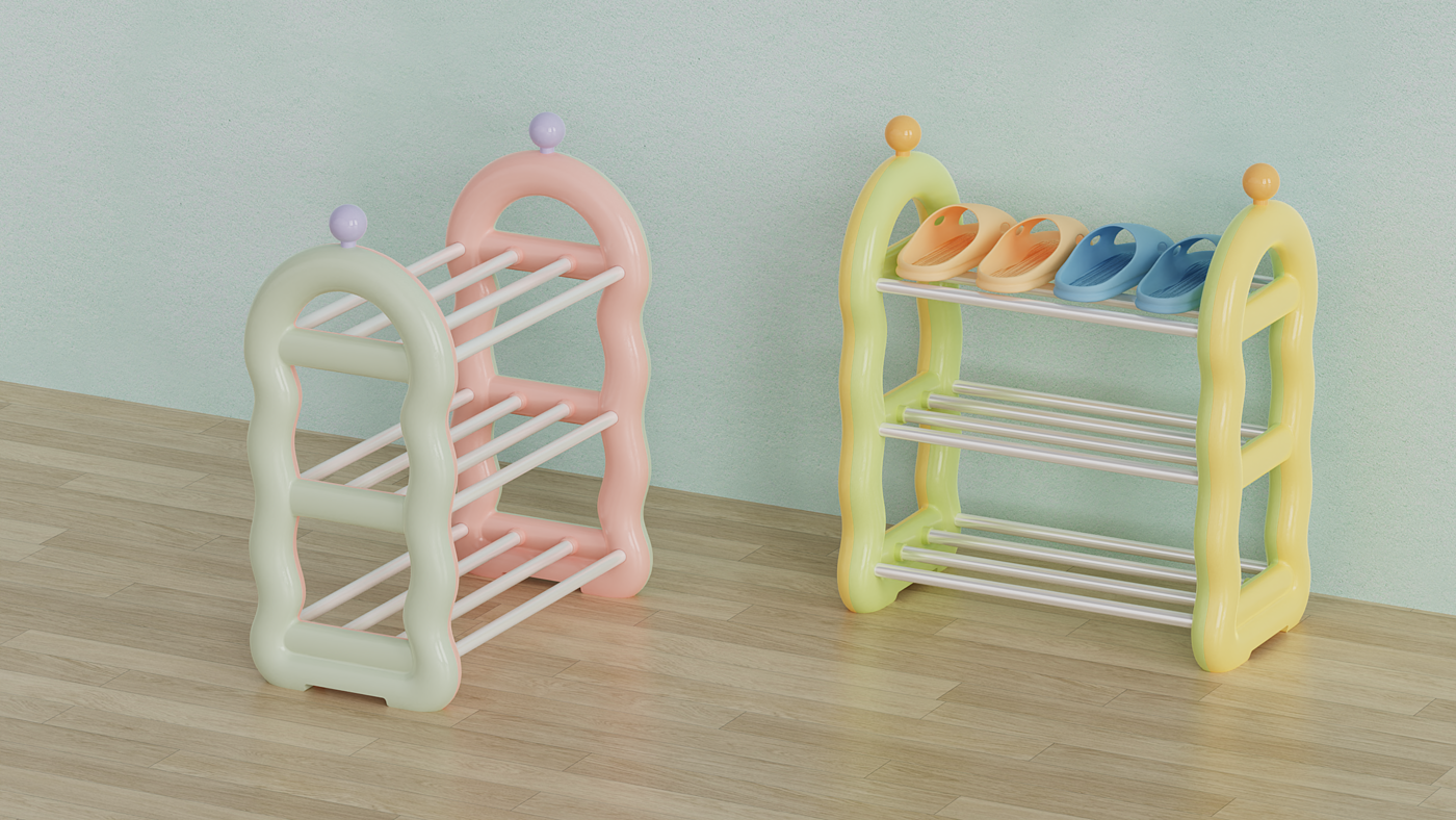 Dormitory slipper rack/shoe rack，