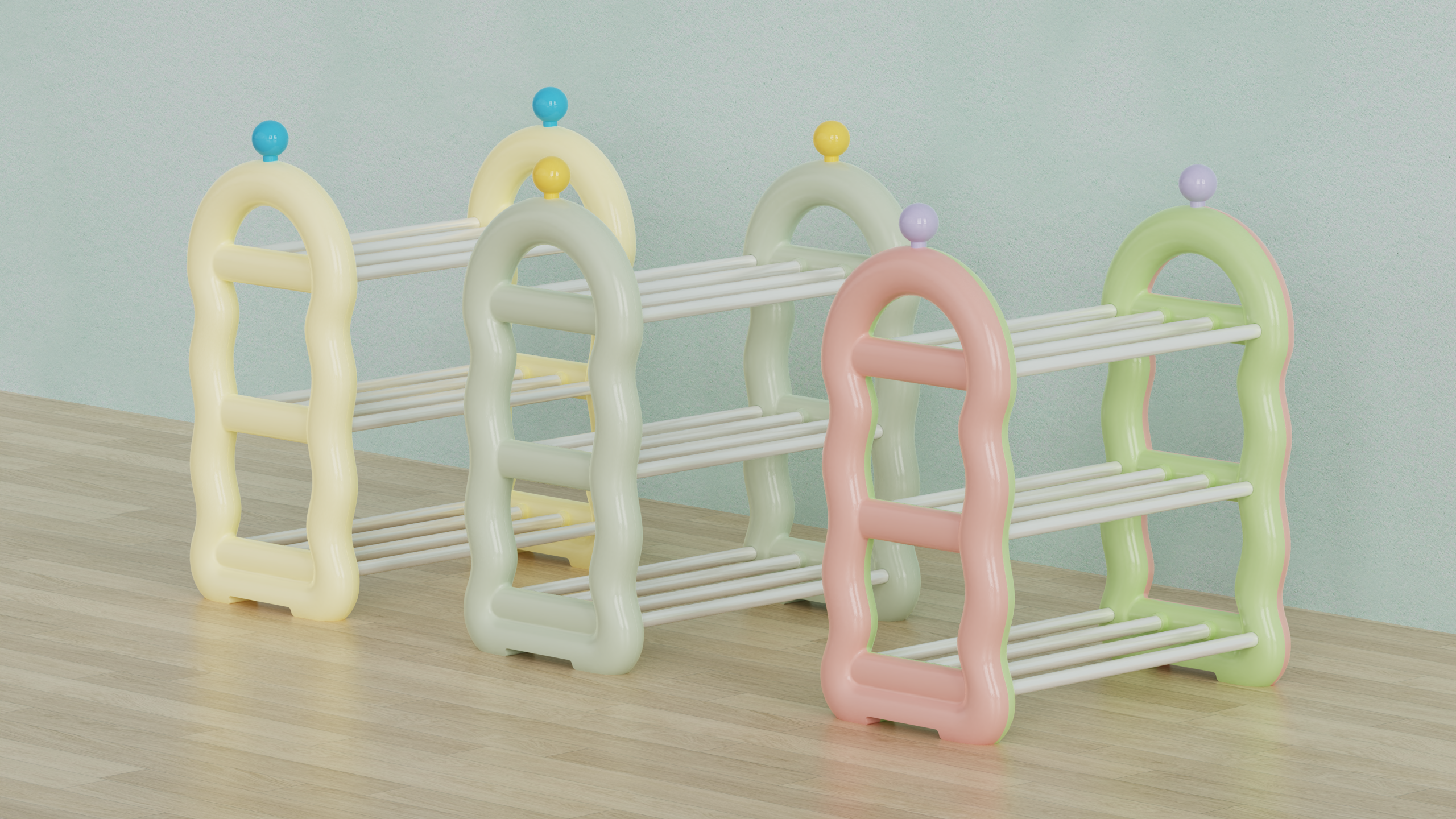 Dormitory slipper rack/shoe rack，