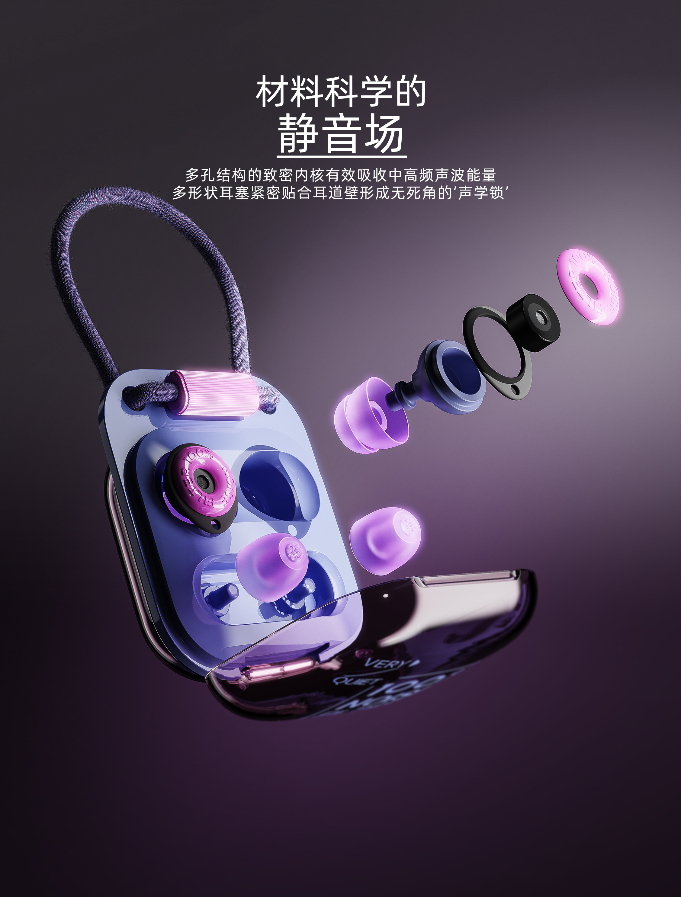 Noise reduction earplugs，Earplugs，headset，fashion，trend，