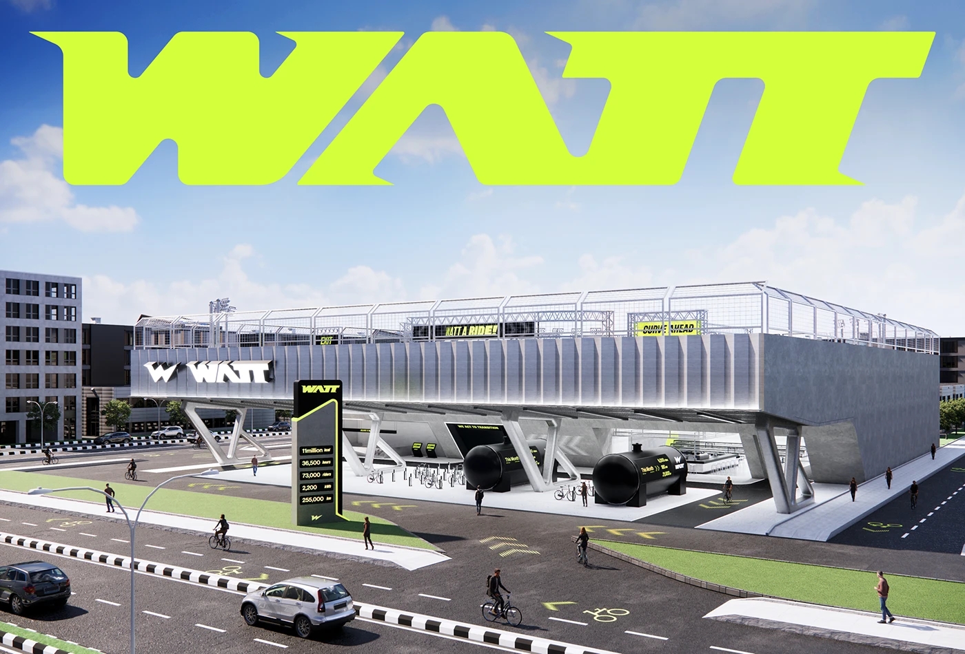 WATT，Bicycle，vehicle，Brand design，