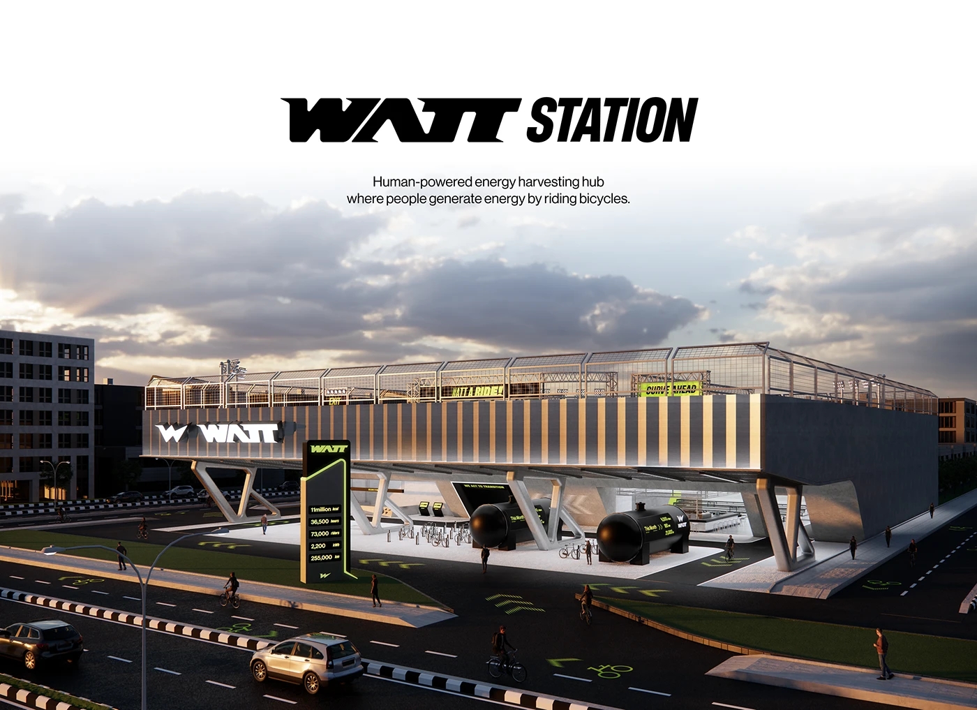 WATT，Bicycle，vehicle，Brand design，