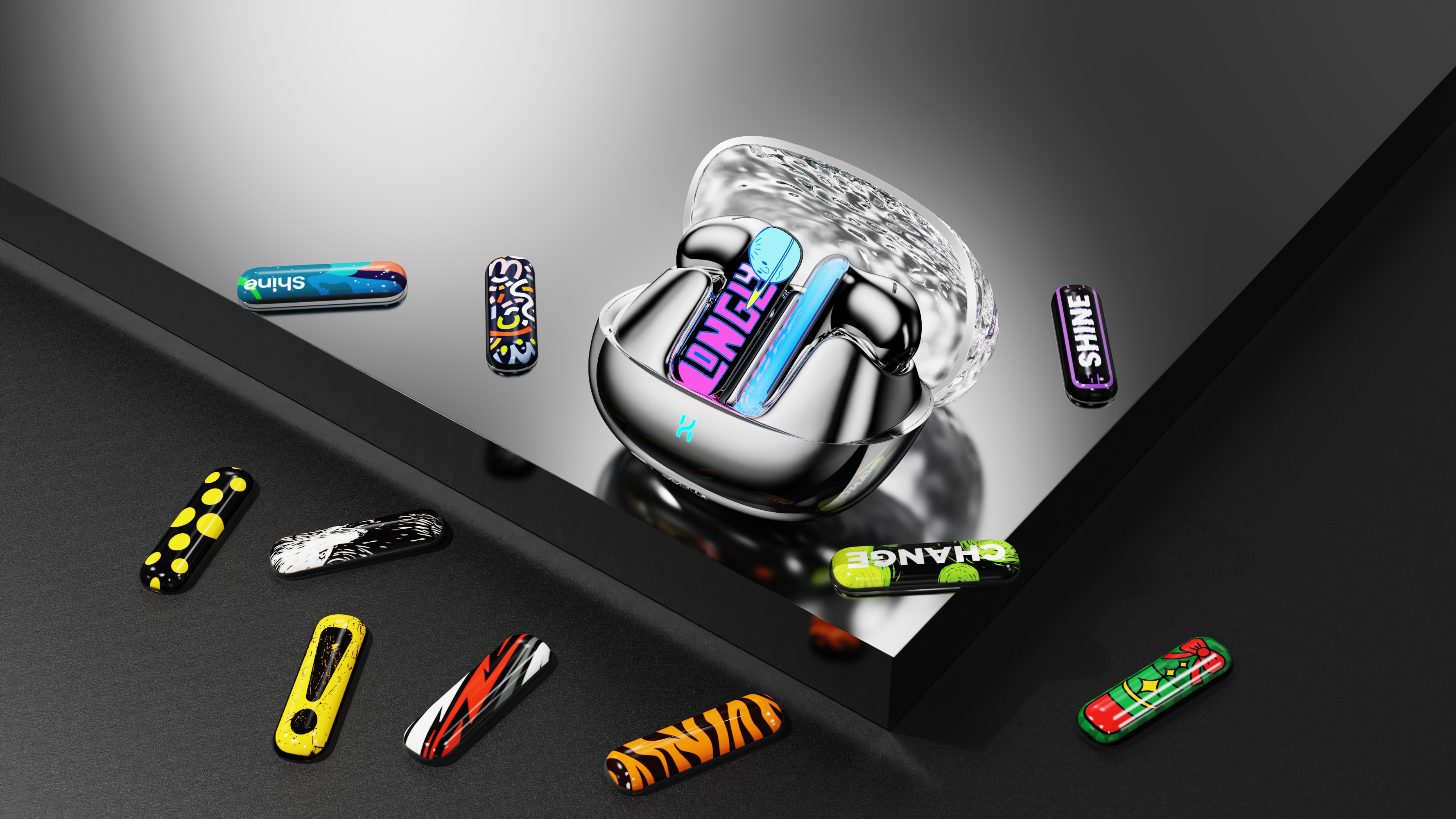 luminous bluetooth headset，