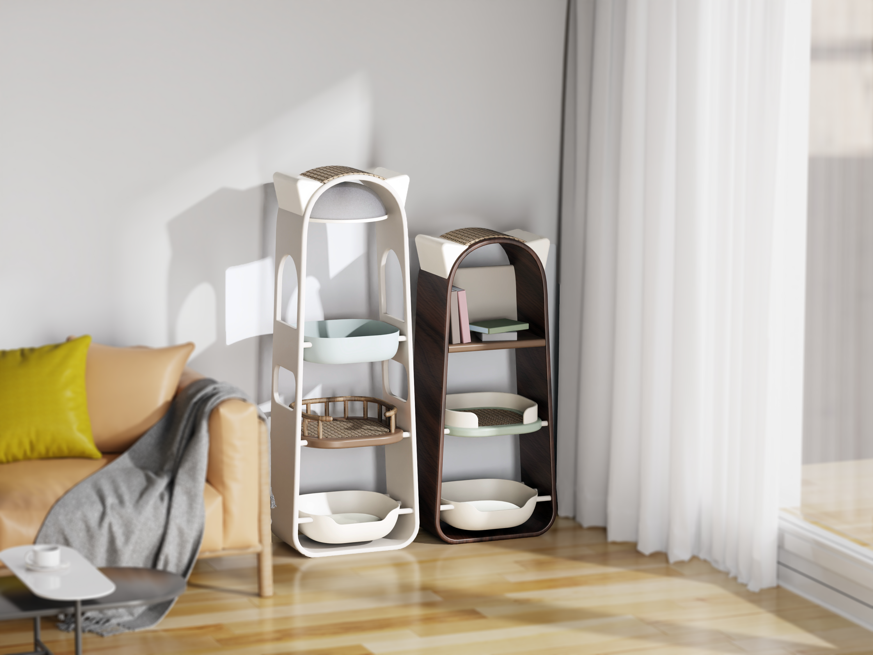 Cat climbing rack, storage rack, bookcase. Pet Furniture，